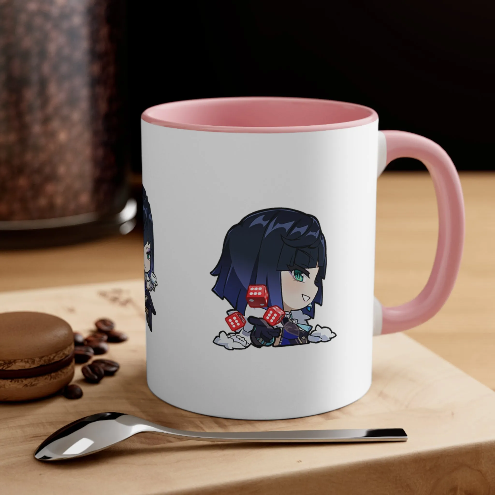Yelan Genshin Impact Accent Coffee Mug, 11oz Cups Mugs Cup Gift For Gamer Gifts Game Anime Fanart Fan Birthday Valentine's Christmas