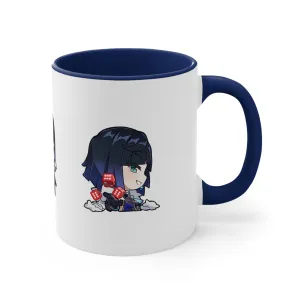 Yelan Genshin Impact Accent Coffee Mug, 11oz Cups Mugs Cup Gift For Gamer Gifts Game Anime Fanart Fan Birthday Valentine's Christmas