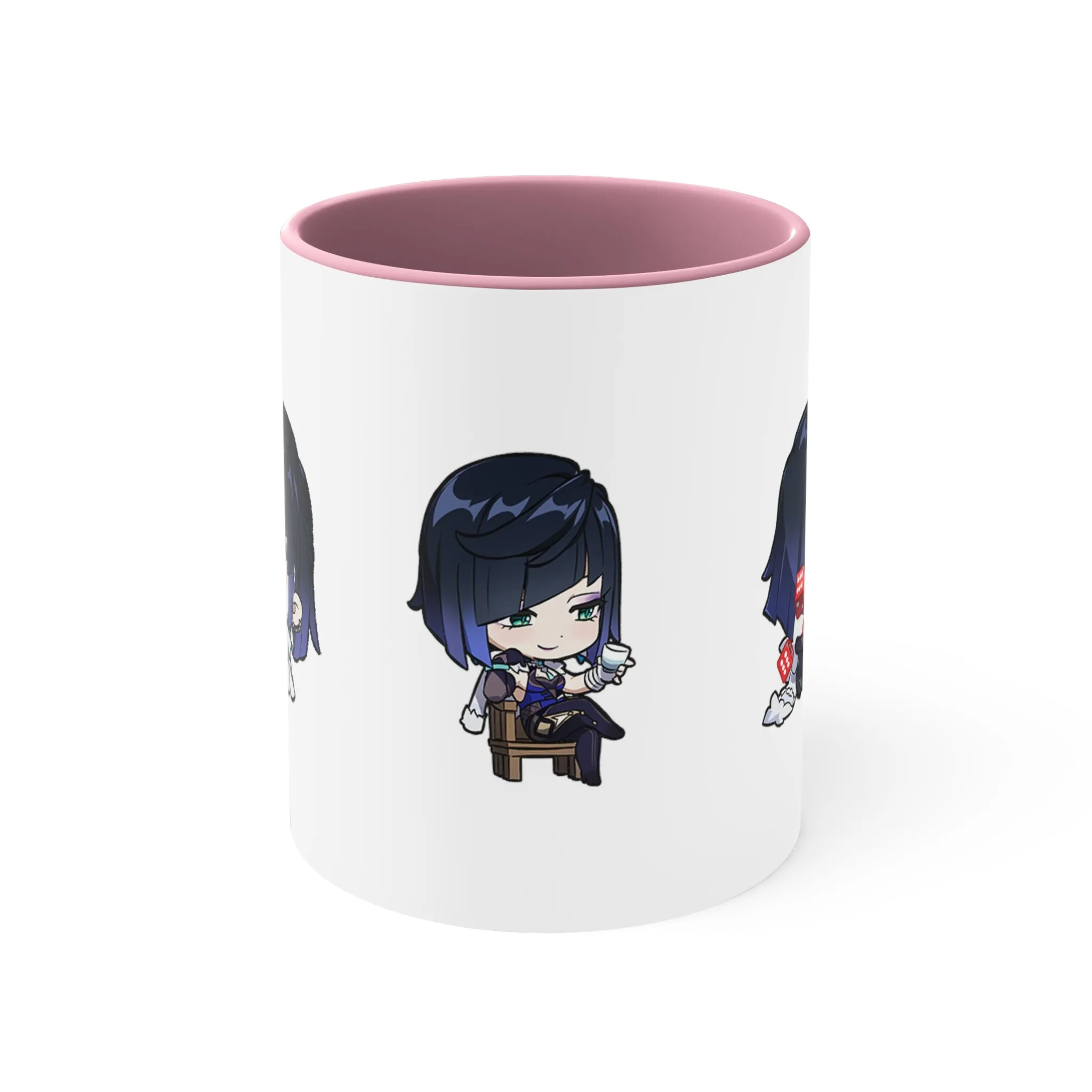 Yelan Genshin Impact Accent Coffee Mug, 11oz Cups Mugs Cup Gift For Gamer Gifts Game Anime Fanart Fan Birthday Valentine's Christmas