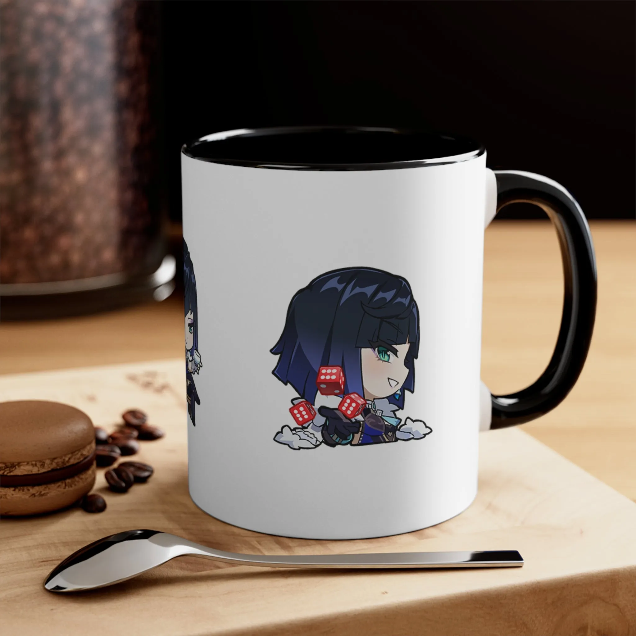 Yelan Genshin Impact Accent Coffee Mug, 11oz Cups Mugs Cup Gift For Gamer Gifts Game Anime Fanart Fan Birthday Valentine's Christmas