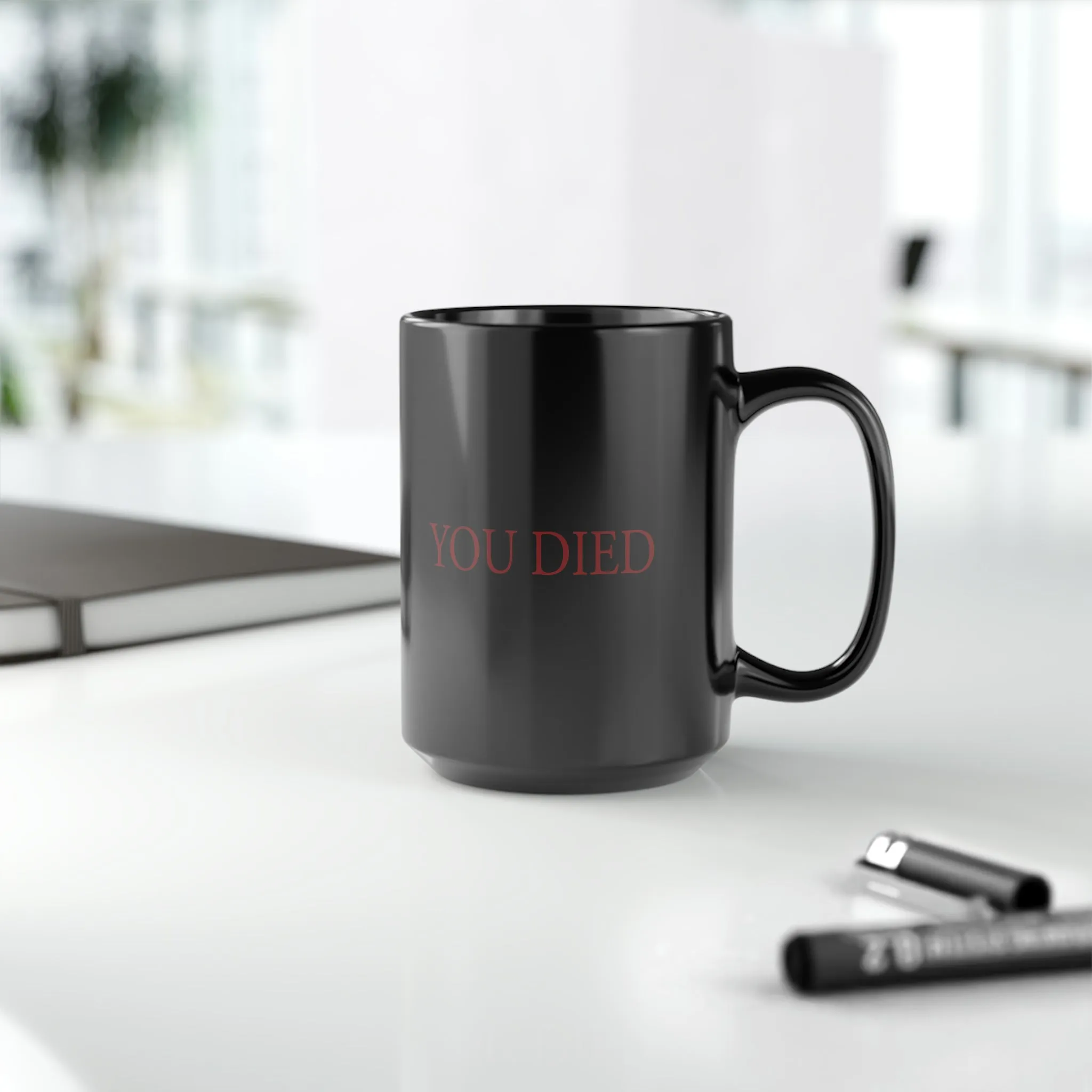 You Died Black Mug (11oz, 15oz) Fromsoft Darksouls darksoul game darksouls mug darksouls cup